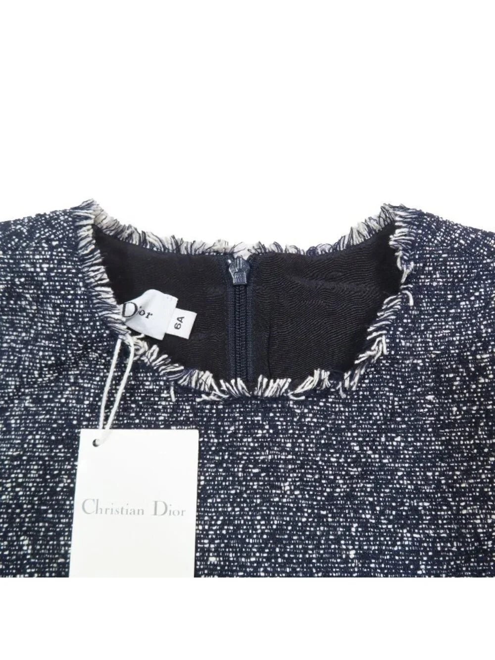 Dior Kids Children's Wool Silk Blend Dress Short Sleeve Black